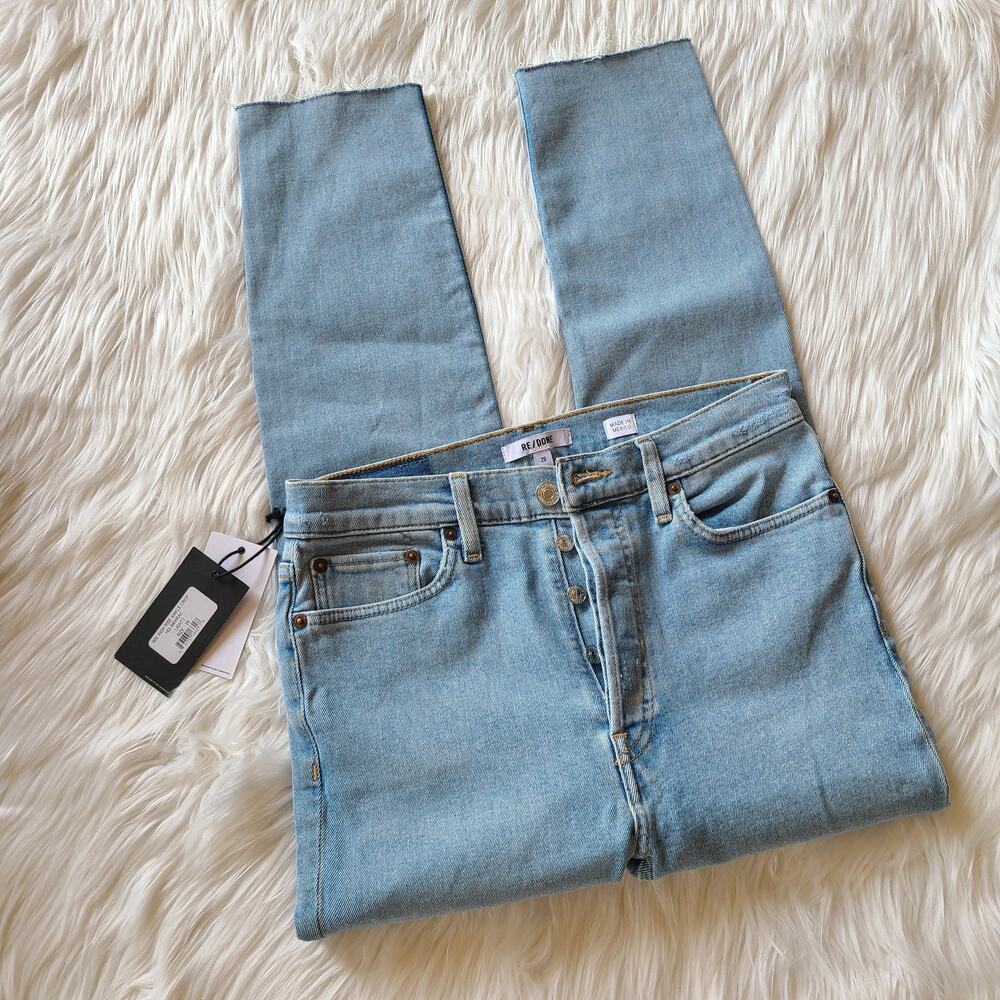 Re/Done Levi's Jean 90's High Rise Ankle Crop Skinny Y2K 29 NWT Anthropologie - Picture 4 of 5